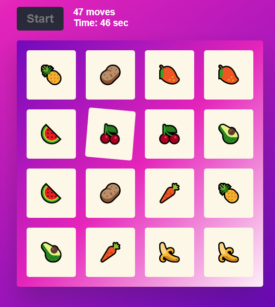 Memory Game with JavaScript